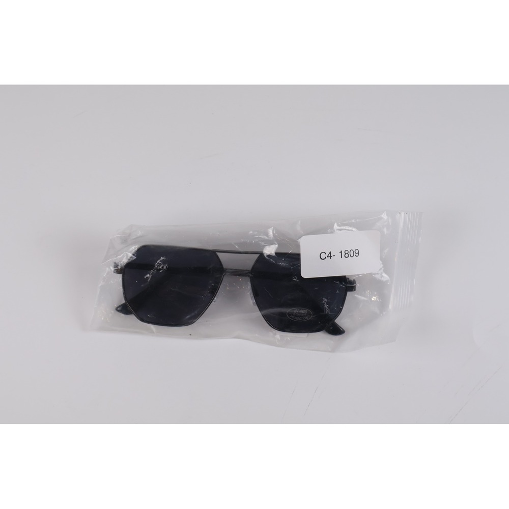 Buckle Sunglasses Geometric Aviator Black NWT